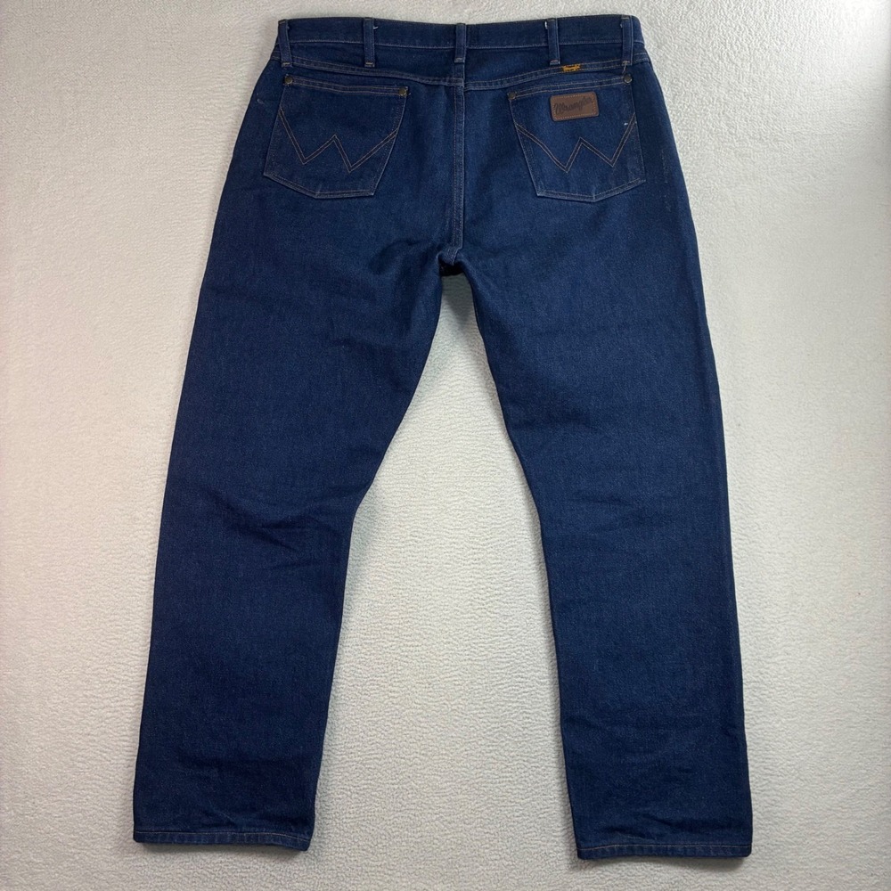 Wrangler 47MWZ Cowboy Cut Jeans Men 38x30 Blue Western Rodeo Work Straight Denim